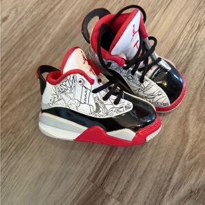 Jordan Kids' Sneakers in Black, Red, and White